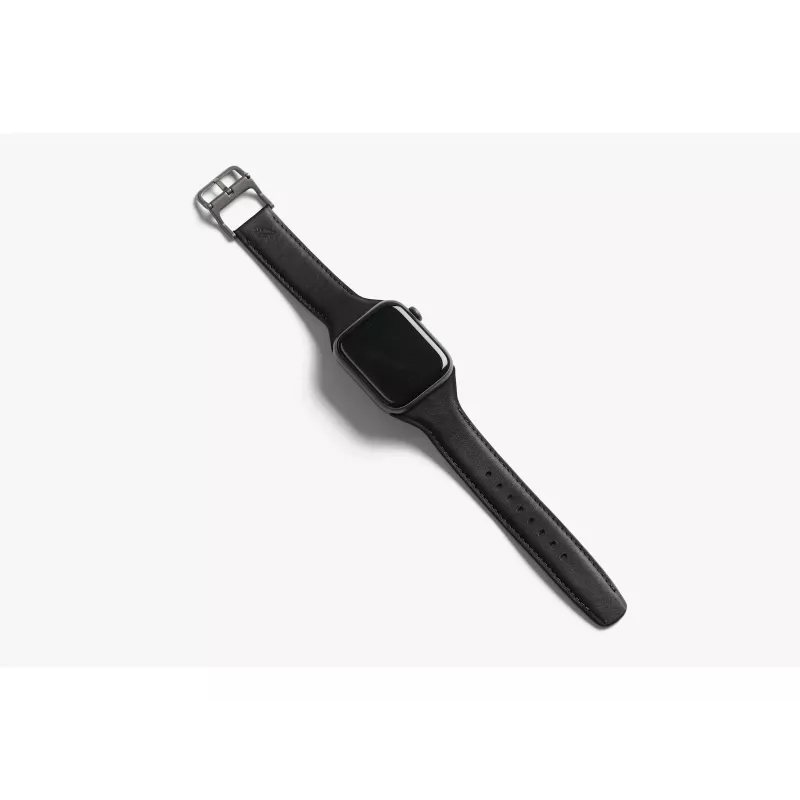 Bellroy Classic Leather Band para Apple Watch, preto, 44mm, 45mm, 42mm (Series 1/2/3), 49mm, 46mm
