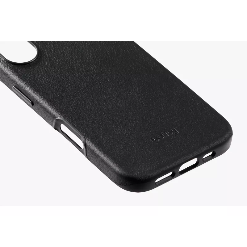 Bellroy Leather Case para iPhone 16, preto