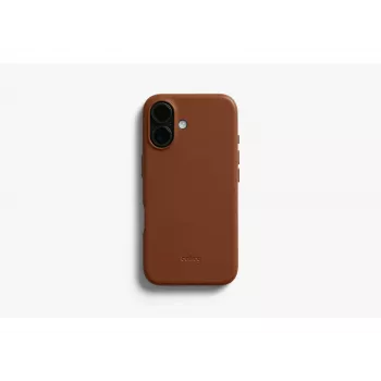 Bellroy Leather Case para iPhone 16, Castanho