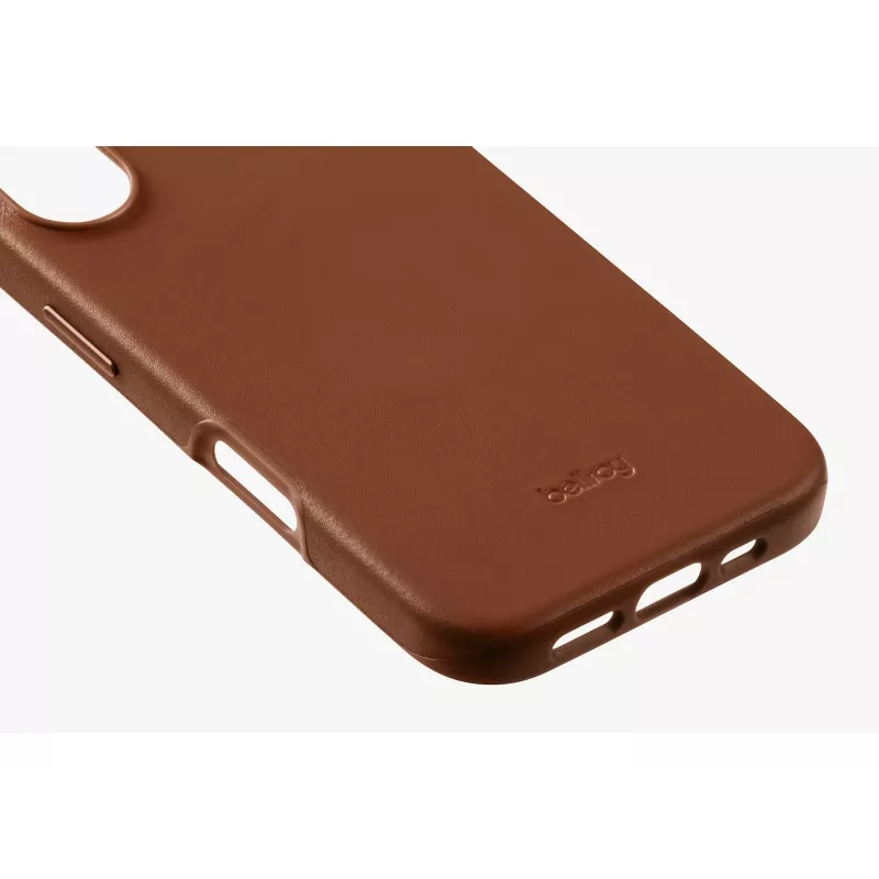 Bellroy Leather Case para iPhone 16, Castanho