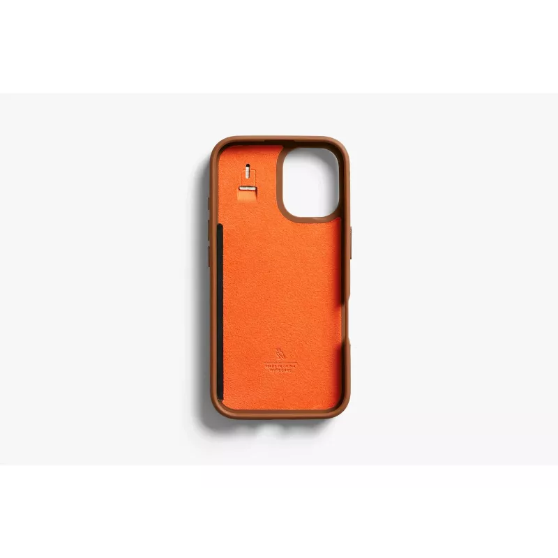 Bellroy Leather Card Case para iPhone 16 Plus, castanho
