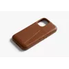 Bellroy Leather Card Case para iPhone 16 Plus, castanho