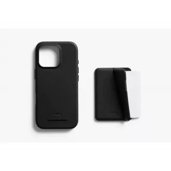 Bellroy Leather Case com carteira magnética para iPhone 16 Pro, Preto