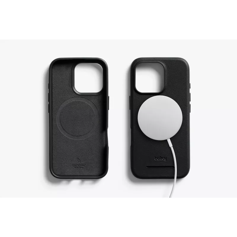 Bellroy Leather Case com carteira magnética para iPhone 16 Pro, Preto