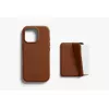Bellroy Leather Case com carteira magnética para iPhone 16 Pro, Castanho