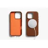 Bellroy Leather Case com carteira magnética para iPhone 16 Pro, Castanho