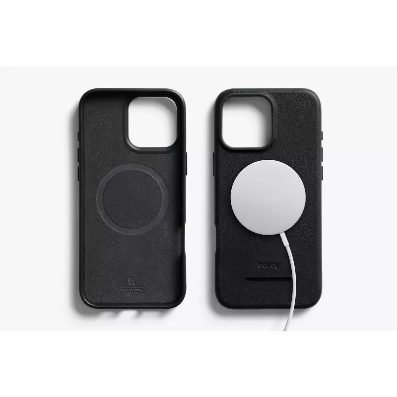 Bellroy Leather Case com carteira magnética para iPhone 16 Pro Max, Preto