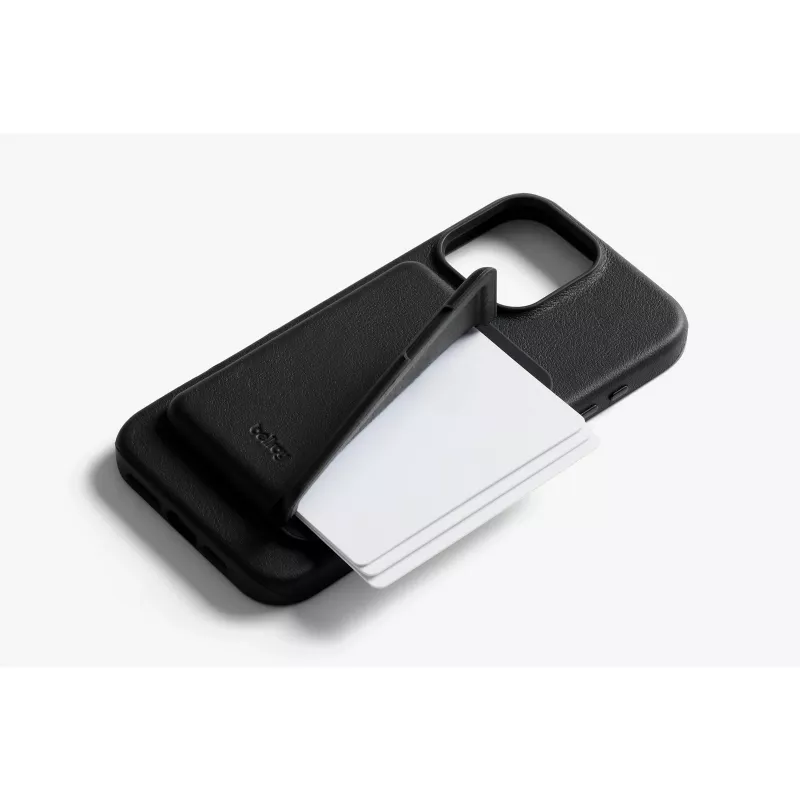 Bellroy Leather Case com carteira magnética para iPhone 16 Pro Max, Preto