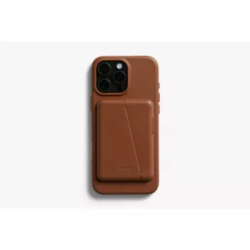 Bellroy capa de pele com carteira magnética para iPhone 16 Pro Max, castanho