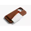 Bellroy capa de pele com carteira magnética para iPhone 16 Pro Max, castanho