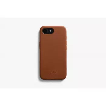 Bellroy Leather Case para iPhone 16e, castanho