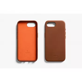 Bellroy Leather Case para iPhone 16e, castanho
