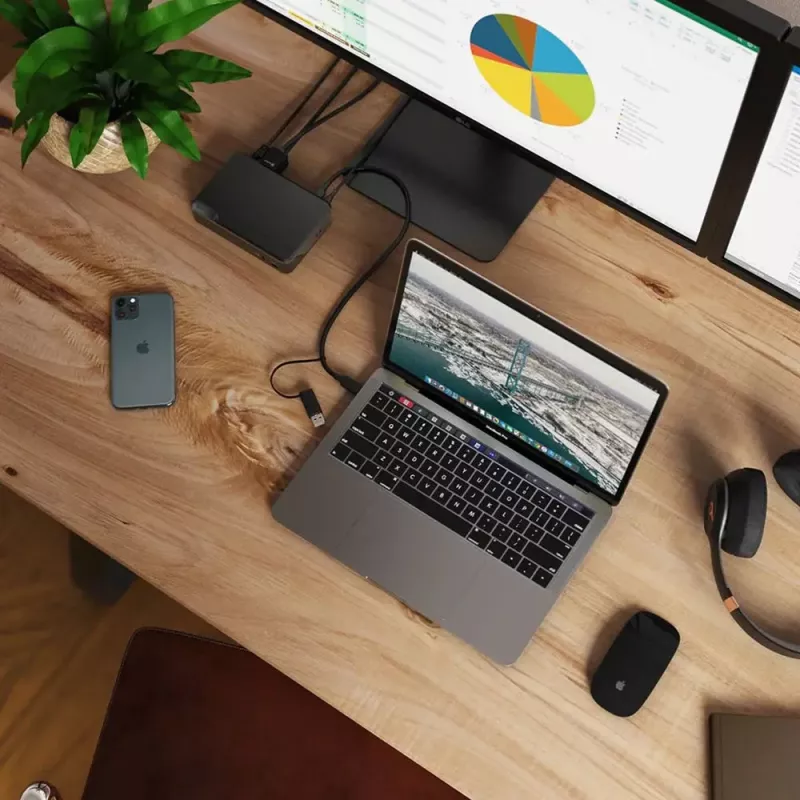 ALOGIC Universal Twin HD Docking Station - USB-C e USB-A - preto