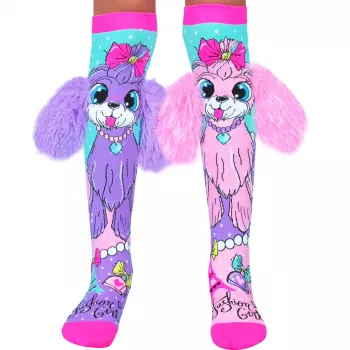 MADMIA Meias altas para criança Coco In Parris Puppy orelhas de peluche 3D MM172