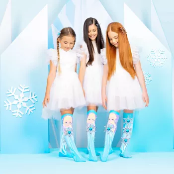 MADMIA Meias altas para criança Frozen Elsa impressão 3D - 1 par