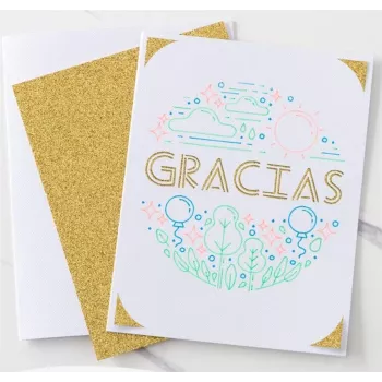 Cricut Canetas de Gel com Brilhantes para Máquina de Corte, Cores Sortidas, Tinta Gel - 0,8 mm, pack de 12