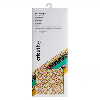 CRICUT Joy Papel Deluxe com Adesivo 11,5x30 cm 10 Folhas By Design