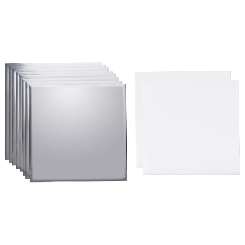 Cricut Folha de Vinil de Transferência 30,5 cm x 30,5 cm Prateado Metálico Brilhante