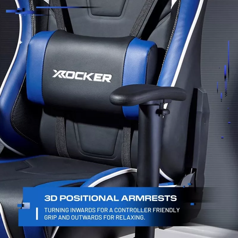 X Rocker Agility eSports Cadeira gaming Azul/Preto