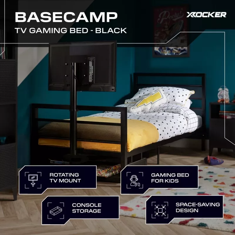 XROCKER Gaming Cama individual Preta