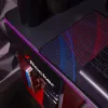 XROCKER Gaming Secretária Cinzento-Vermelho