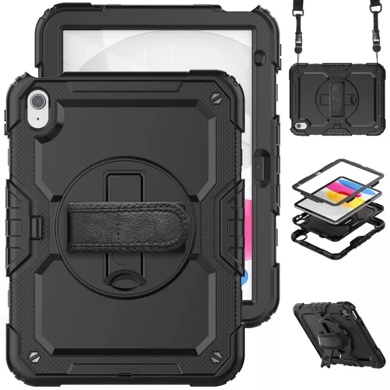 Tech-Protect Solid360 para iPad 10,9 10.ª Ger (2022) / iPad 11 11.ª Ger (2025) Preto