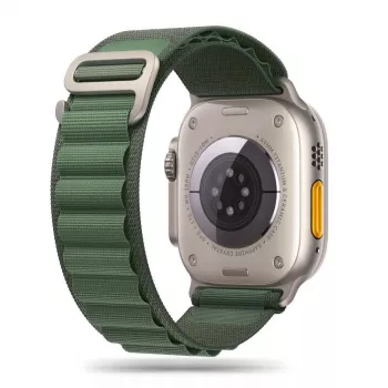 Capa de nylon TECH-PROTECT NYLON PRO APPLE WATCH 4 / 5 / 6 / 7 / 8 / SE / ULTRA (42 / 44 / 45 / 49 MM) MILITARY GREEN