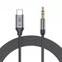 TECH-PROTECT ULTRABOOST Cabo de áudio USB-C para mini-jack 3,5 mm 100 cm Preto