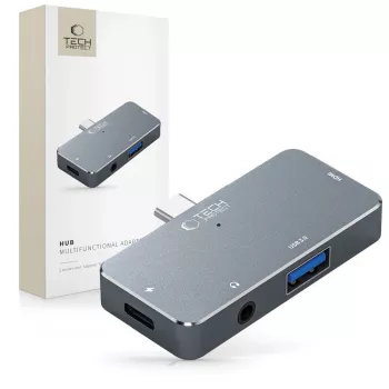 TECH-PROTECT V6-HUB Adaptador 4em1 cinzento