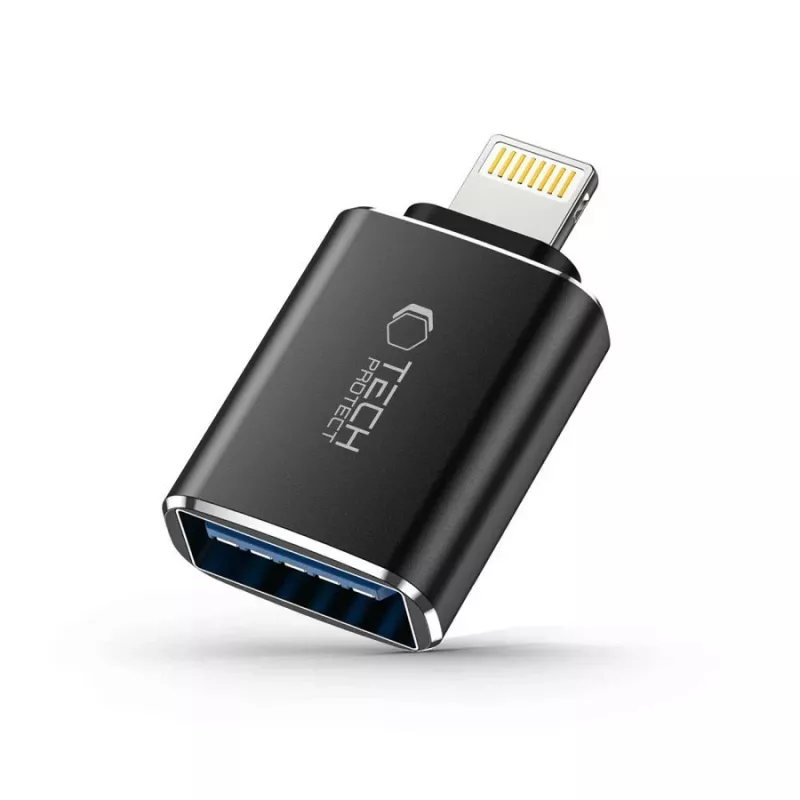 TECH-PROTECT ULTRABOOST Adaptador Lightning para USB OTG preto
