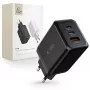 TECH-PROTECT C65W Carregador de parede 3 portas PD 65W / QC3.0 preto
