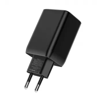 TECH-PROTECT C65W Carregador de parede 3 portas PD 65W / QC3.0 preto