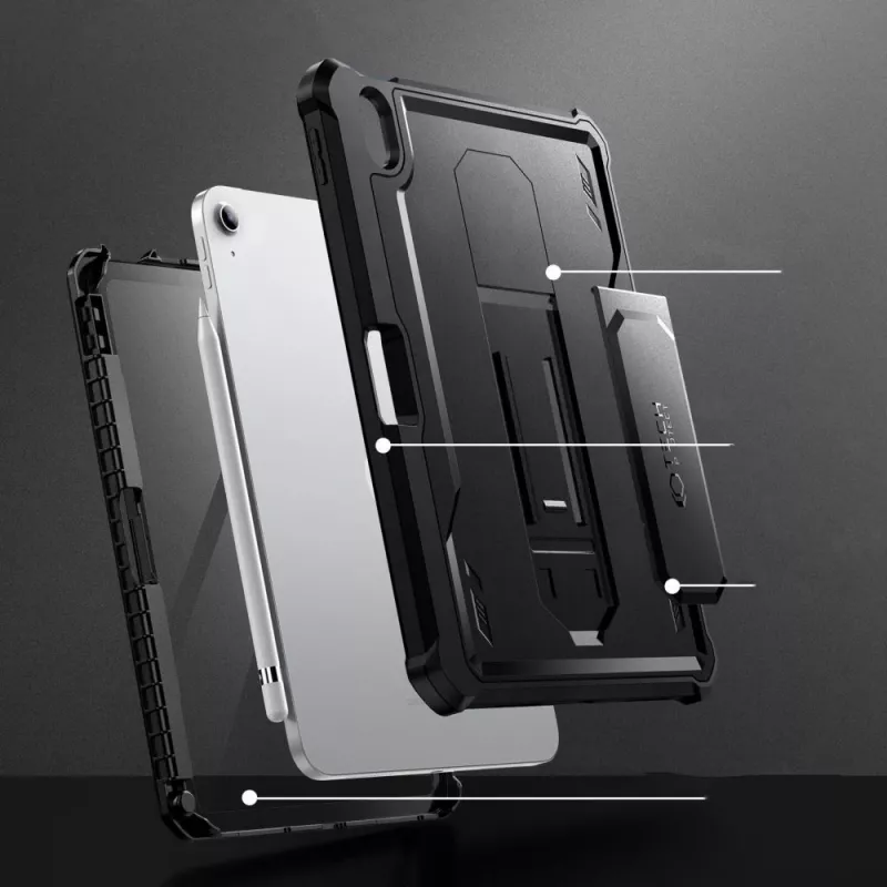 Tech-Protect Kevlar Pro capa para iPad 10.9 (10th Gen, 2022) / iPad 11 (2025), preto