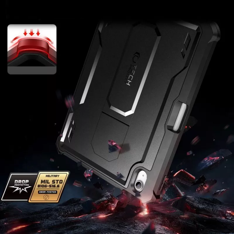Tech-Protect Kevlar Pro capa para iPad 10.9 (10th Gen, 2022) / iPad 11 (2025), preto