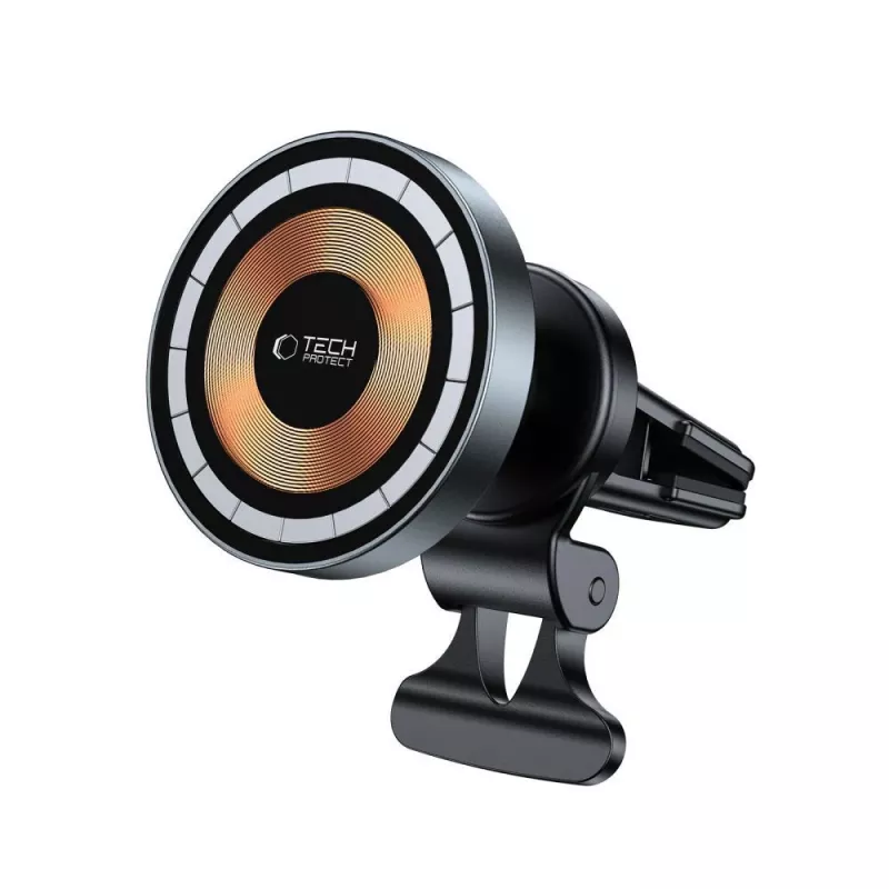 TECH-PROTECT MM15W-V5 Suporte magnético MagSafe para saída de ar do carro com carregador sem fios 15W preto
