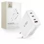 Tech-Protect NC100W-GAN 4-PORT Carregador de parede GaN branco 100W USB-C USB-A