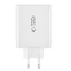 Tech-Protect NC100W-GAN 4-PORT Carregador de parede GaN branco 100W USB-C USB-A