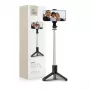Tech-Protect L02S Pau de selfie com tripé e comando Bluetooth, preto
