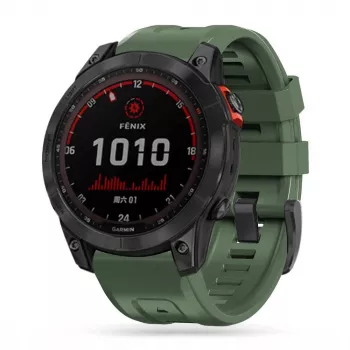 TECH-PROTECT ICONBAND bracelete em silicone Garmin Fenix 5 / 6 / 6 Pro / 7 verde militar