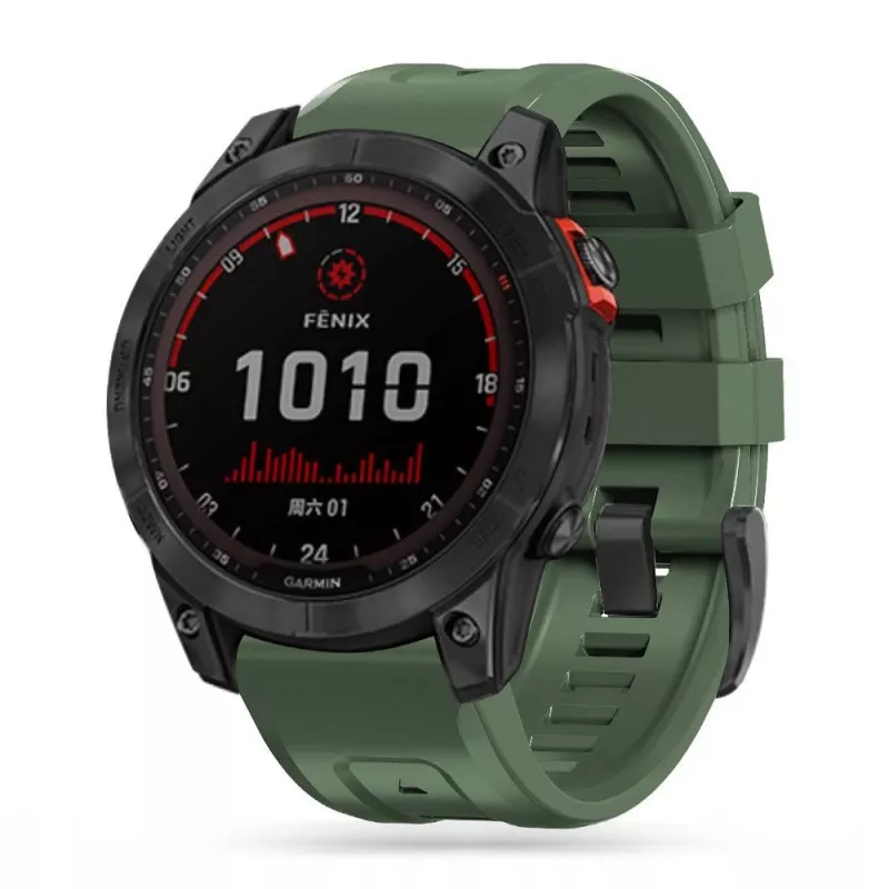 TECH-PROTECT ICONBAND bracelete em silicone Garmin Fenix 5 / 6 / 6 Pro / 7 verde militar
