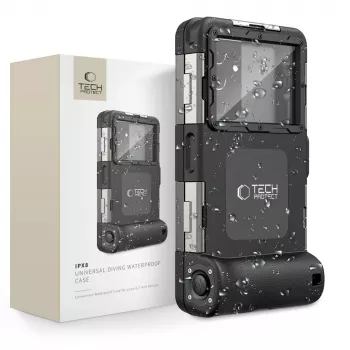 TECH-PROTECT IPX8 capa universal à prova de água para mergulho preta