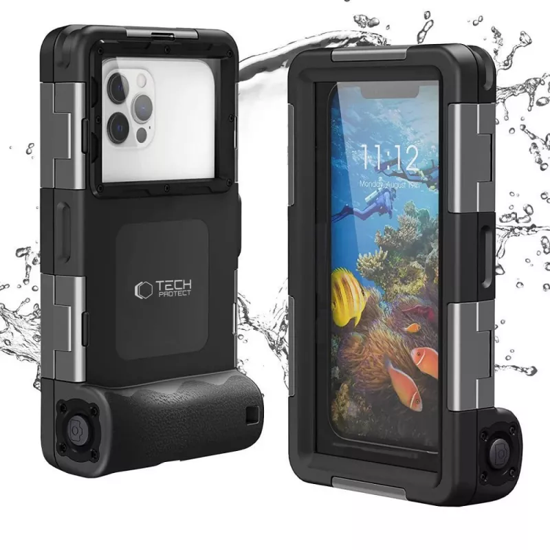 TECH-PROTECT IPX8 capa universal à prova de água para mergulho preta