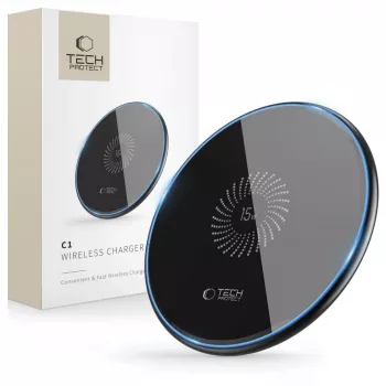 TECH-PROTECT QI15W-C1 carregador sem fios 15W preto