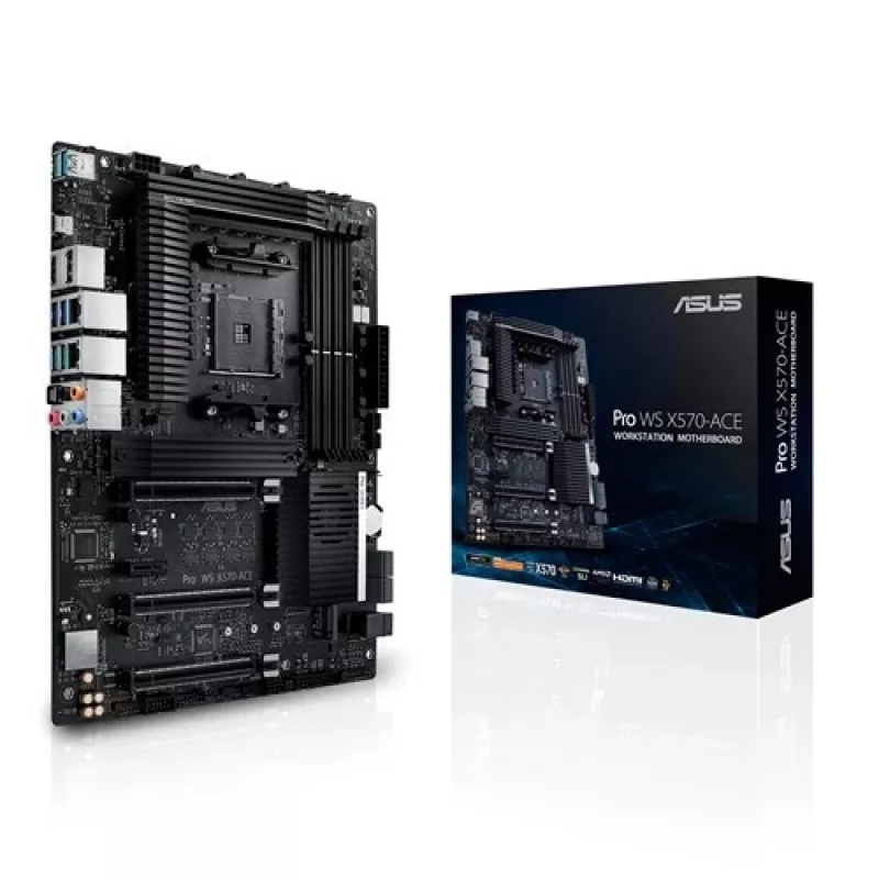 Placa-mãe para estação de trabalho ASUS Pro WS X570-ACE - AMD AM4 - DDR4 - ATX - Dual Gigabit LAN
