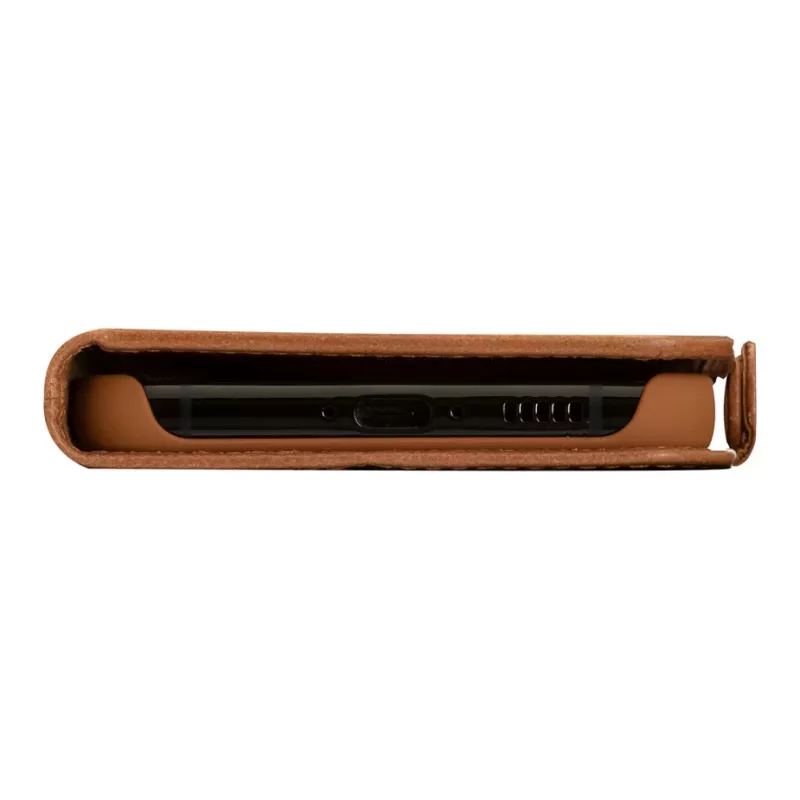 Capa flip dbramante1928 Copenhagen para Samsung Galaxy A54 - couro plena flor - castanho claro
