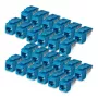 StarTech.com Cat6 Keystone Jack pack de 24, acoplador RJ45 Ethernet Keystone, tomada de parede UTP Cat6, 90 graus 110 Punch Down, azul