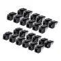 StarTech.com Cat6 Keystone Jack pack de 24, acoplador RJ45 Ethernet Keystone, tomada de parede UTP Cat6, 90 graus 110 Punch Down, preto, 10GBase-T