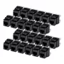 StarTech.com Cat6 Keystone Jack pack de 24 conector RJ45 Ethernet Keystone UTP Cat6 tomada de parede 180 graus 110 Punch Down preto