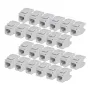 StarTech.com Cat6 Keystone Jack pack de 24, acoplador RJ45 Ethernet Keystone, tomada de parede UTP Cat6, 180 graus 110 Punch Down, branco