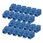 StarTech.com Cat6 Keystone Jack pack de 24, acoplador RJ45 Ethernet Keystone, tomada de parede UTP Cat6, 180 graus, sem ferramentas, azul